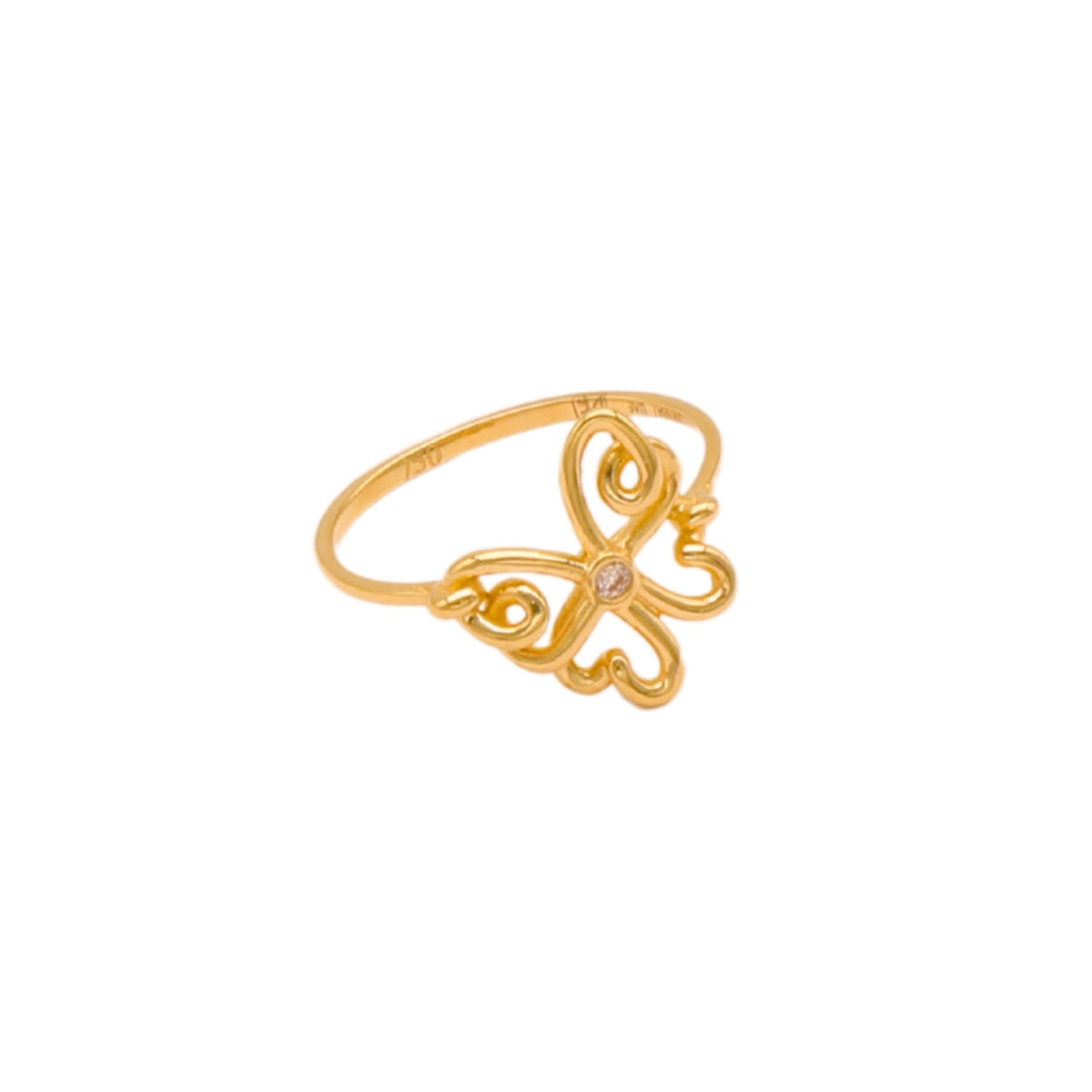 Gold 18KT Butterfly Design Ring