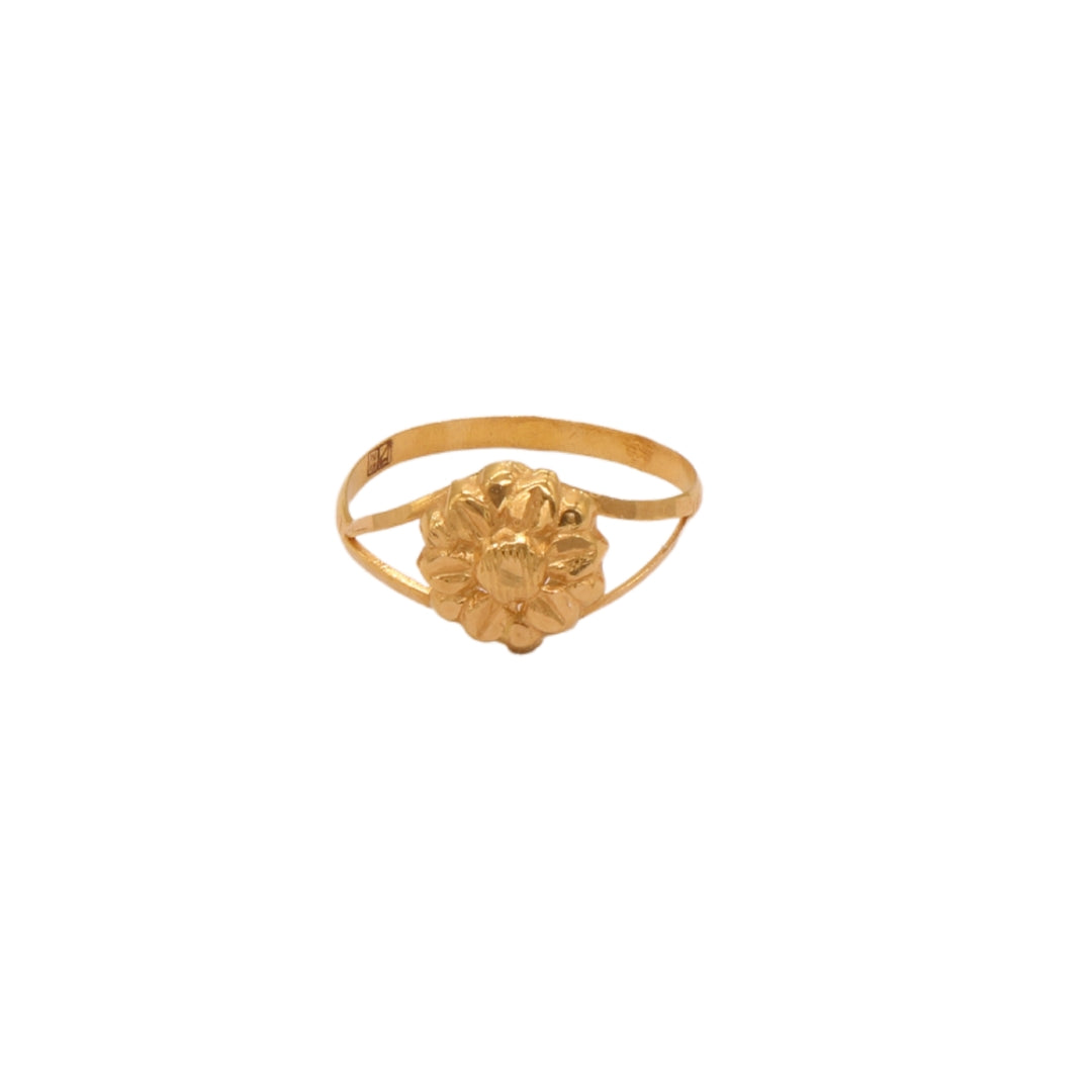 Gold 18KT Bold 3D Flower Ring