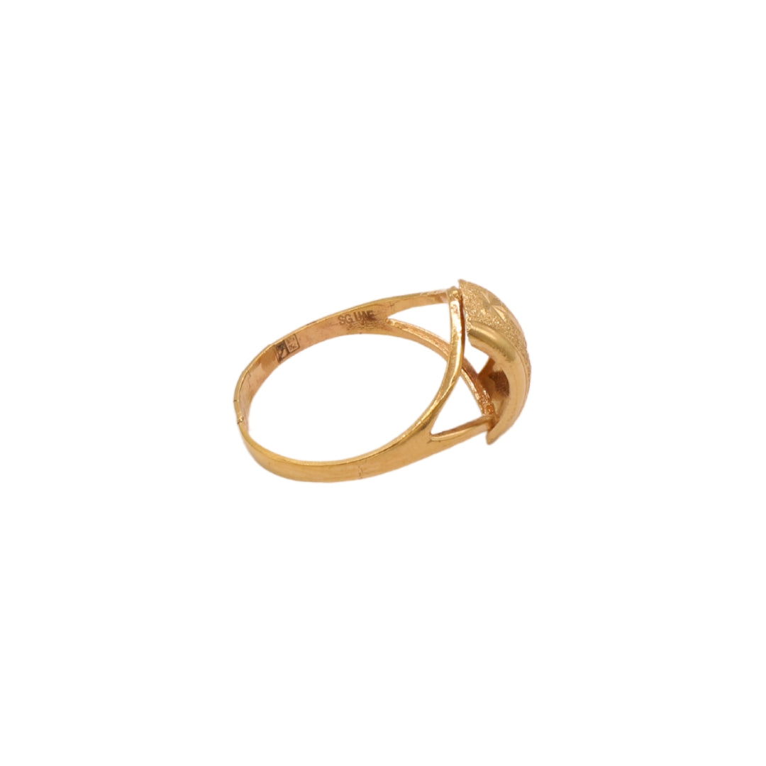 Gold 18KT Textured Dome Design Ring