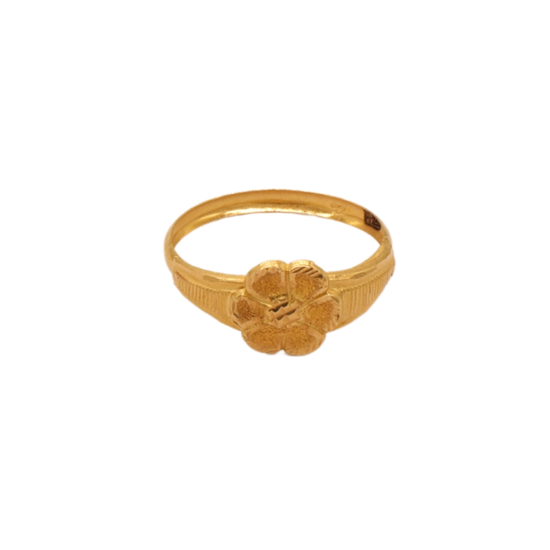 Gold 18KT Floral Stud Design Ring