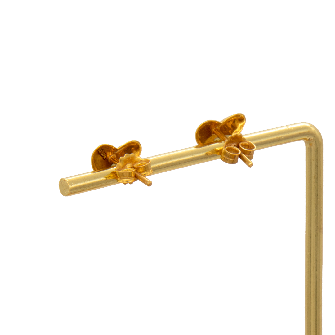 Gold 18KT Heart Shaped Earrings