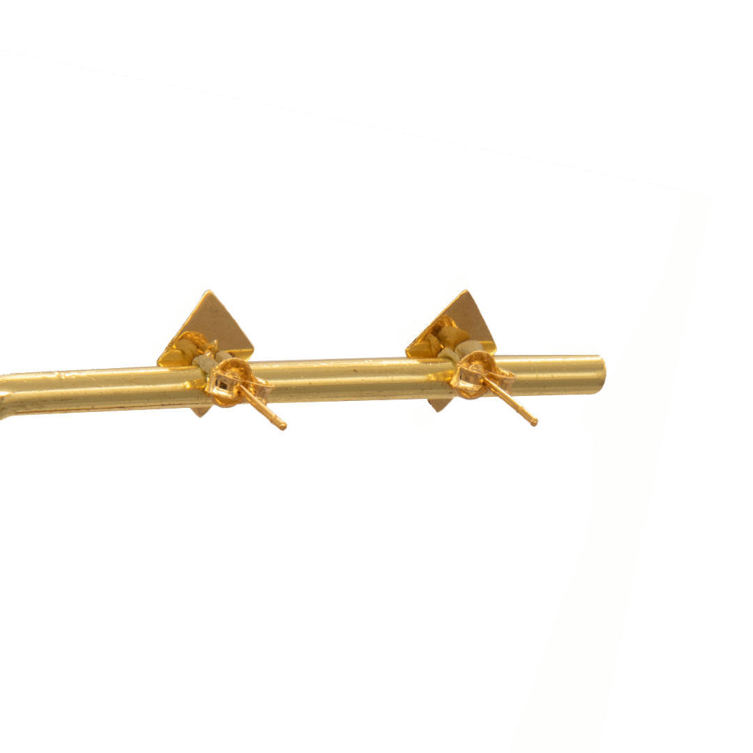 Gold 18KT Geometric Shaped Earrings