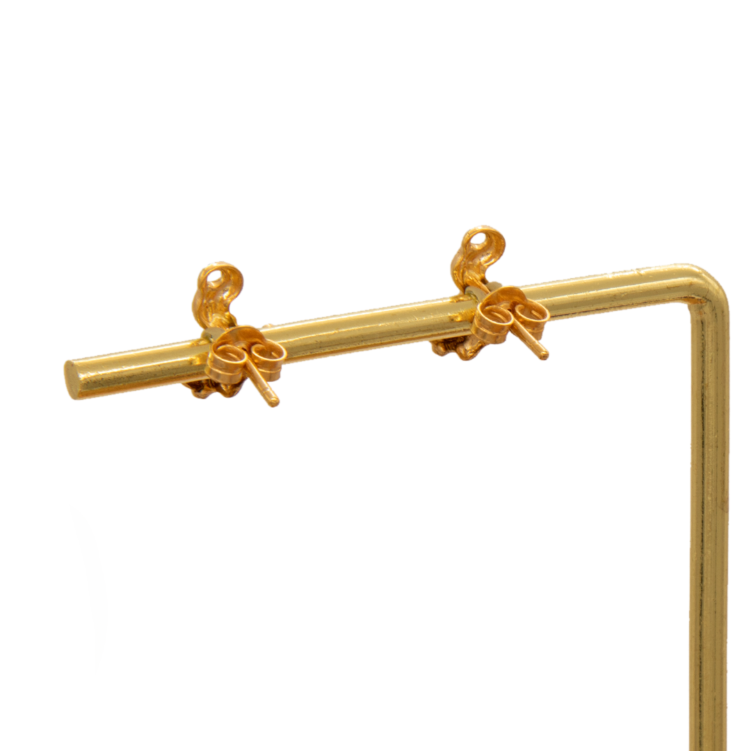 Gold 18KT Anchor Shaped Earrings