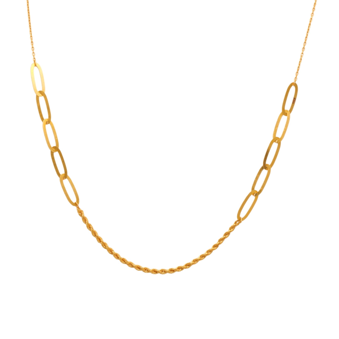 Gold 21KT 18 Inches Chain Link Necklace