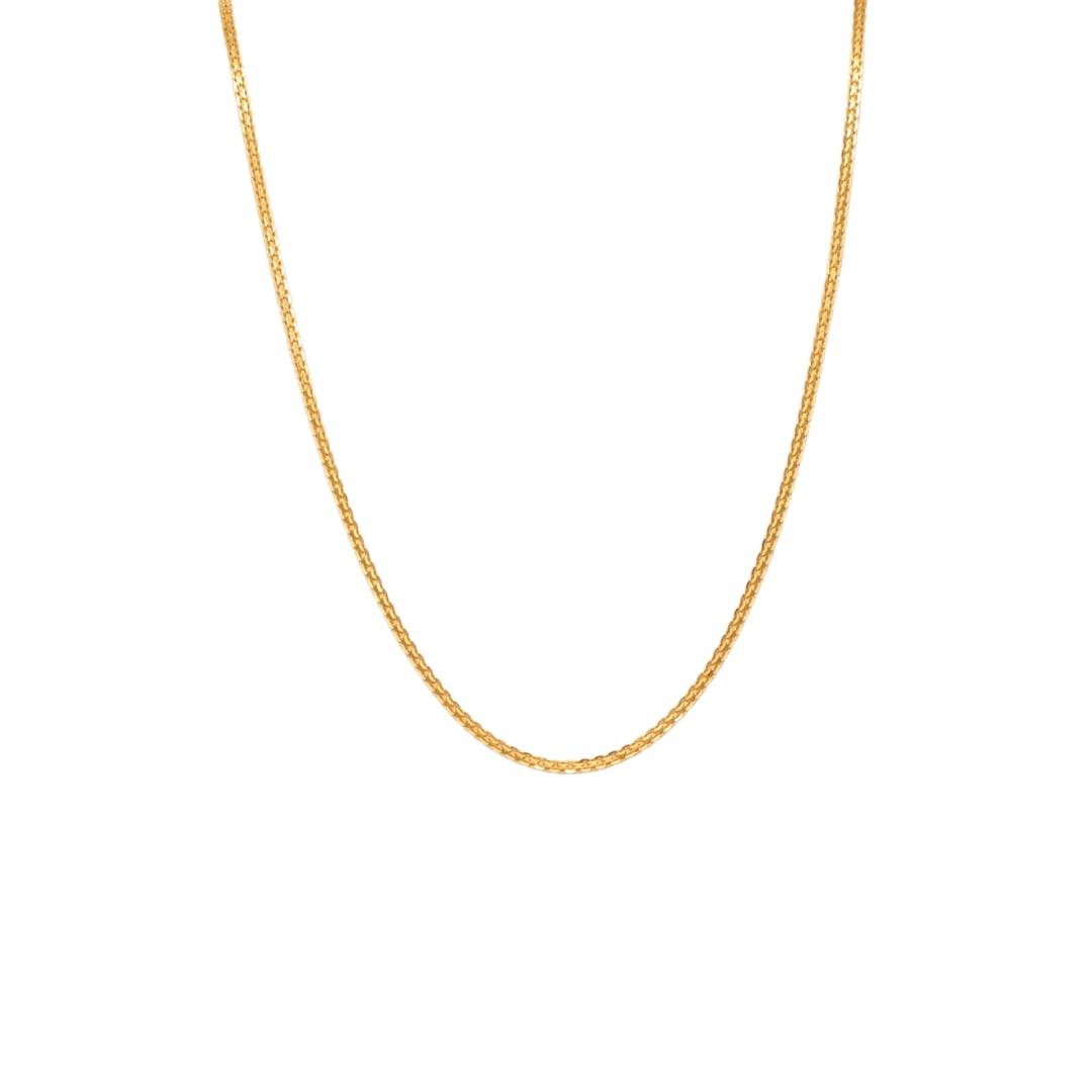 Gold 22KT 18 Inches Simple Design Chain