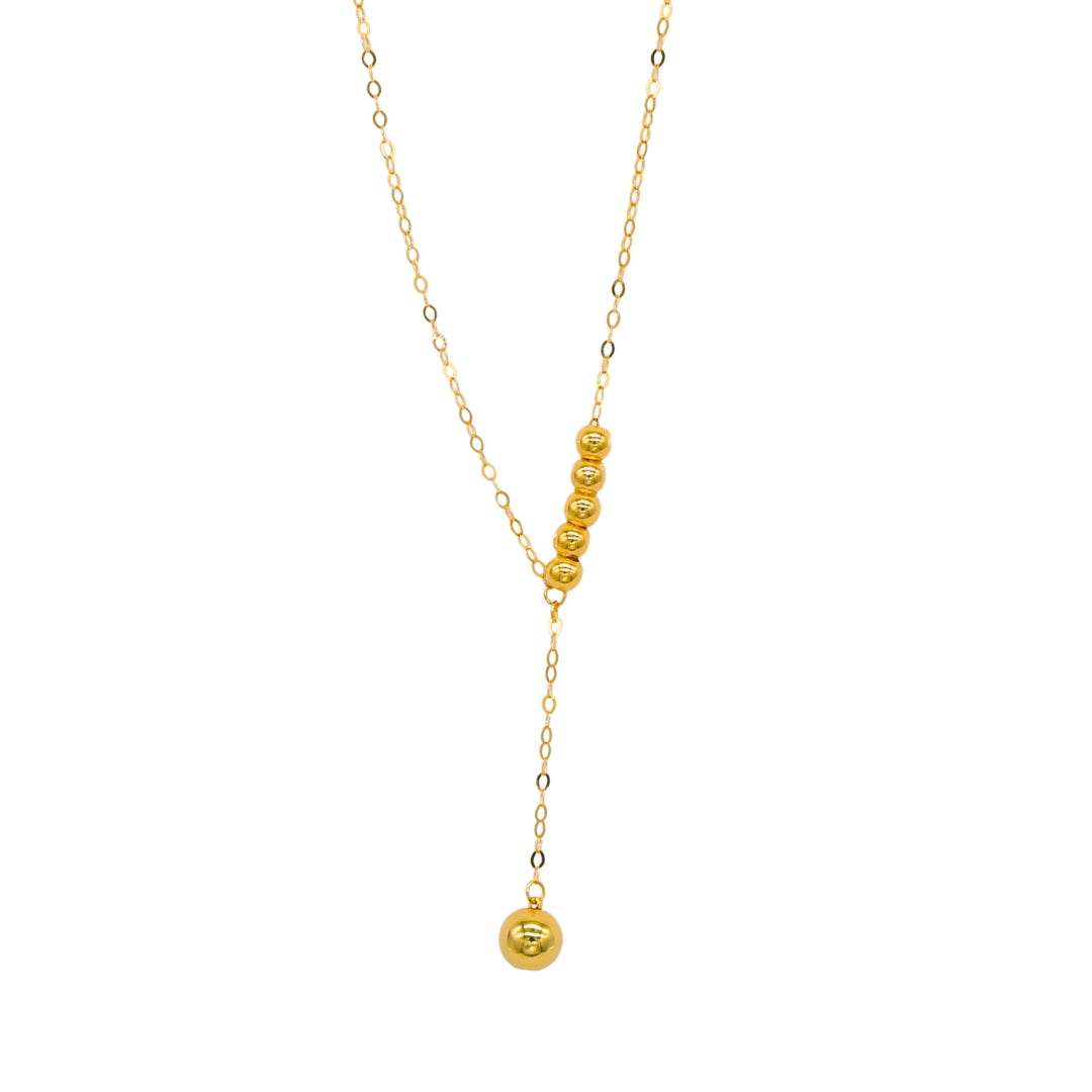 Gold 18KT 24 Inches Balls Necklace