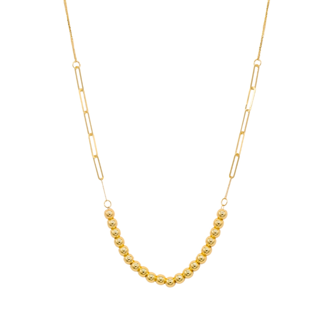 Gold 18KT 22 Inches Beads Necklace