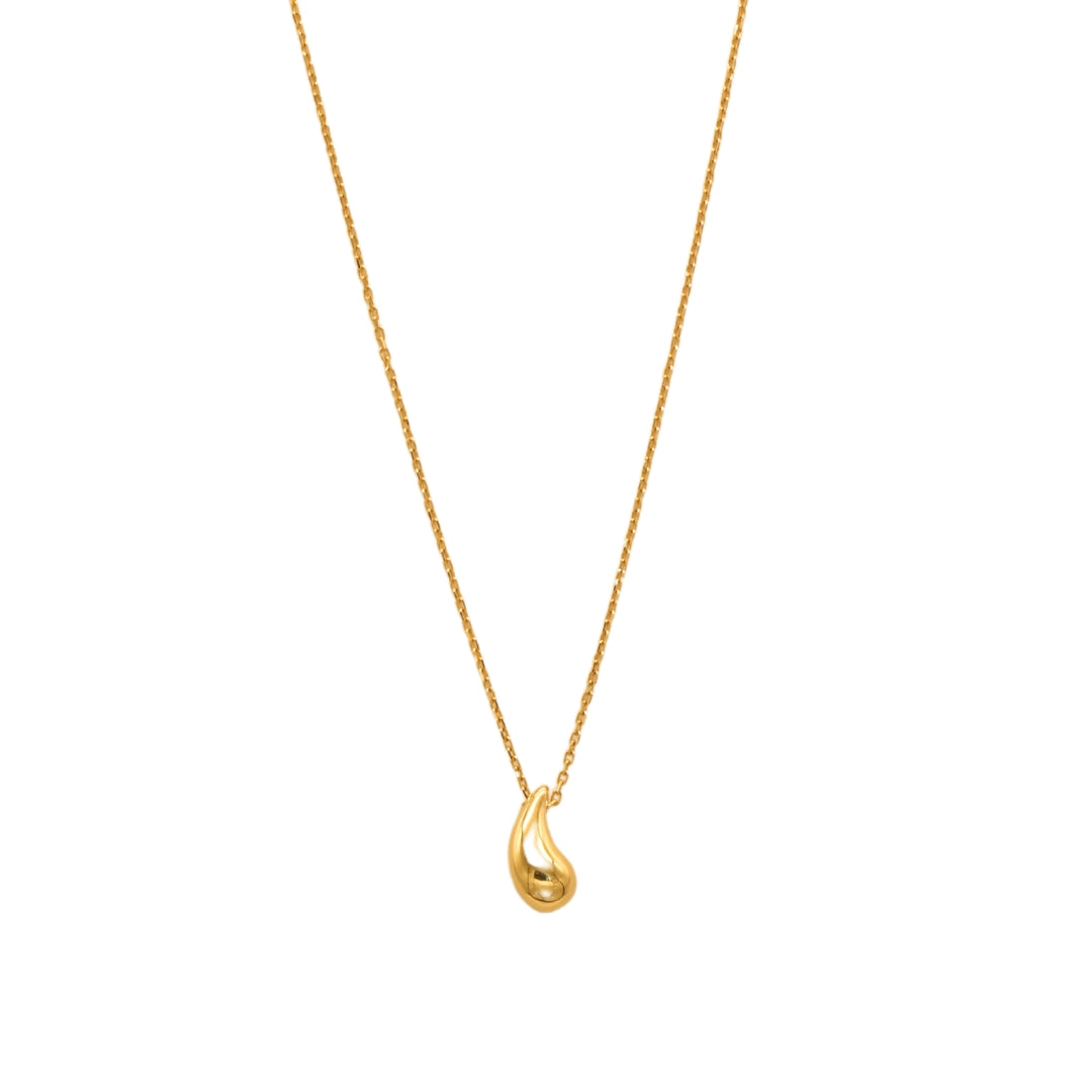 Gold 18KT 18 Inches Teardrop Pendant Necklace
