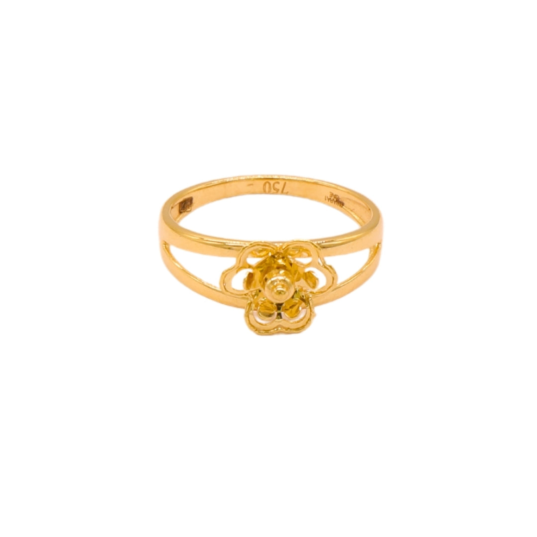 Gold 18KT Floral Openwork Ring