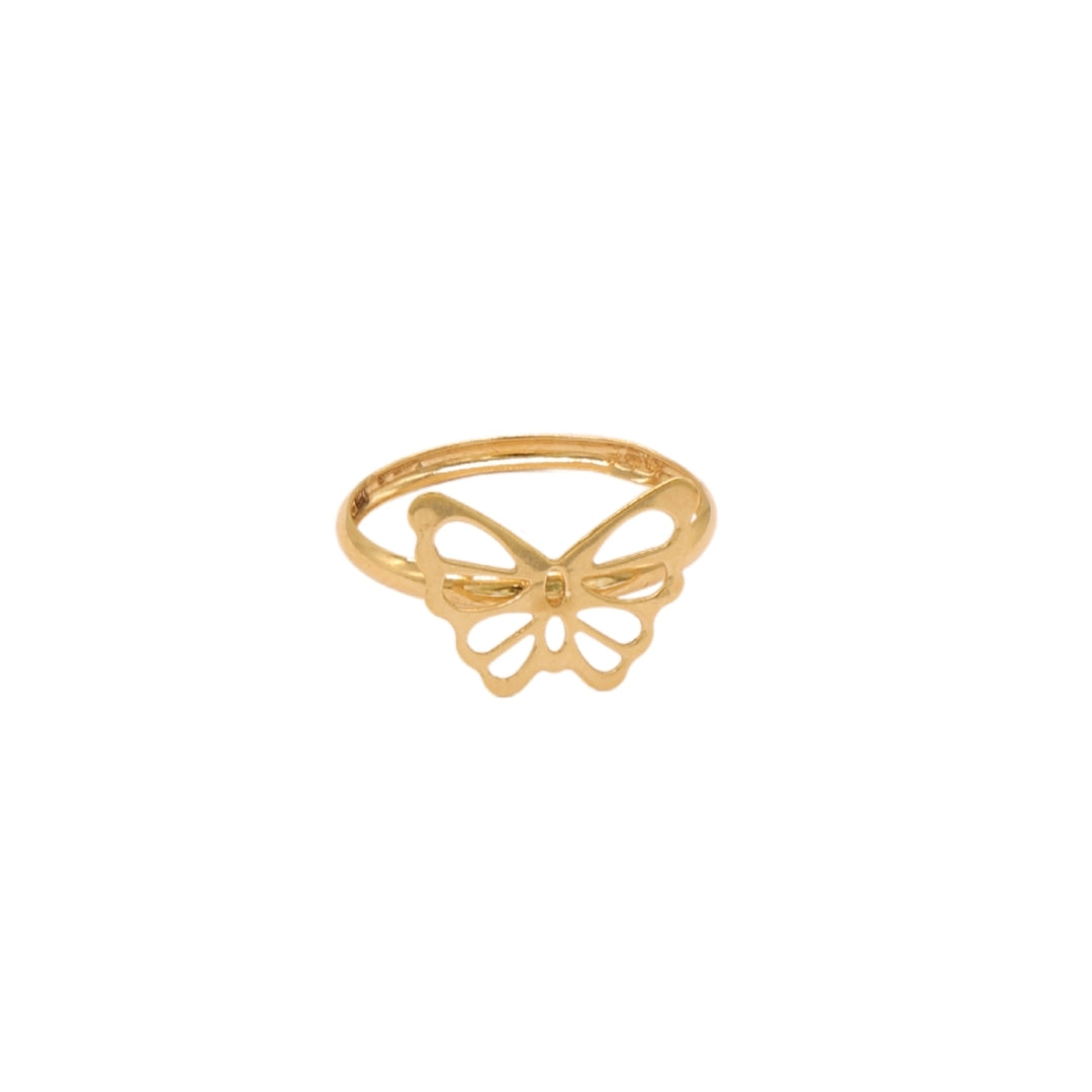 Gold 18KT Open Butterfly Ring