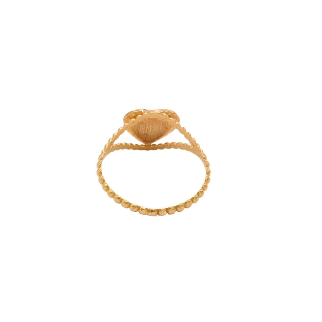 Gold 18KT Dual-Tone Heart Ring