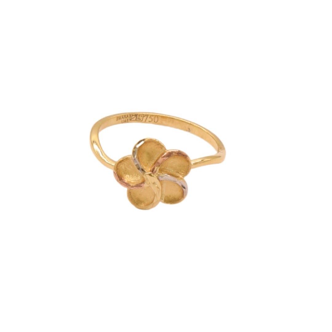 Gold 18KT Floral Twist Ring