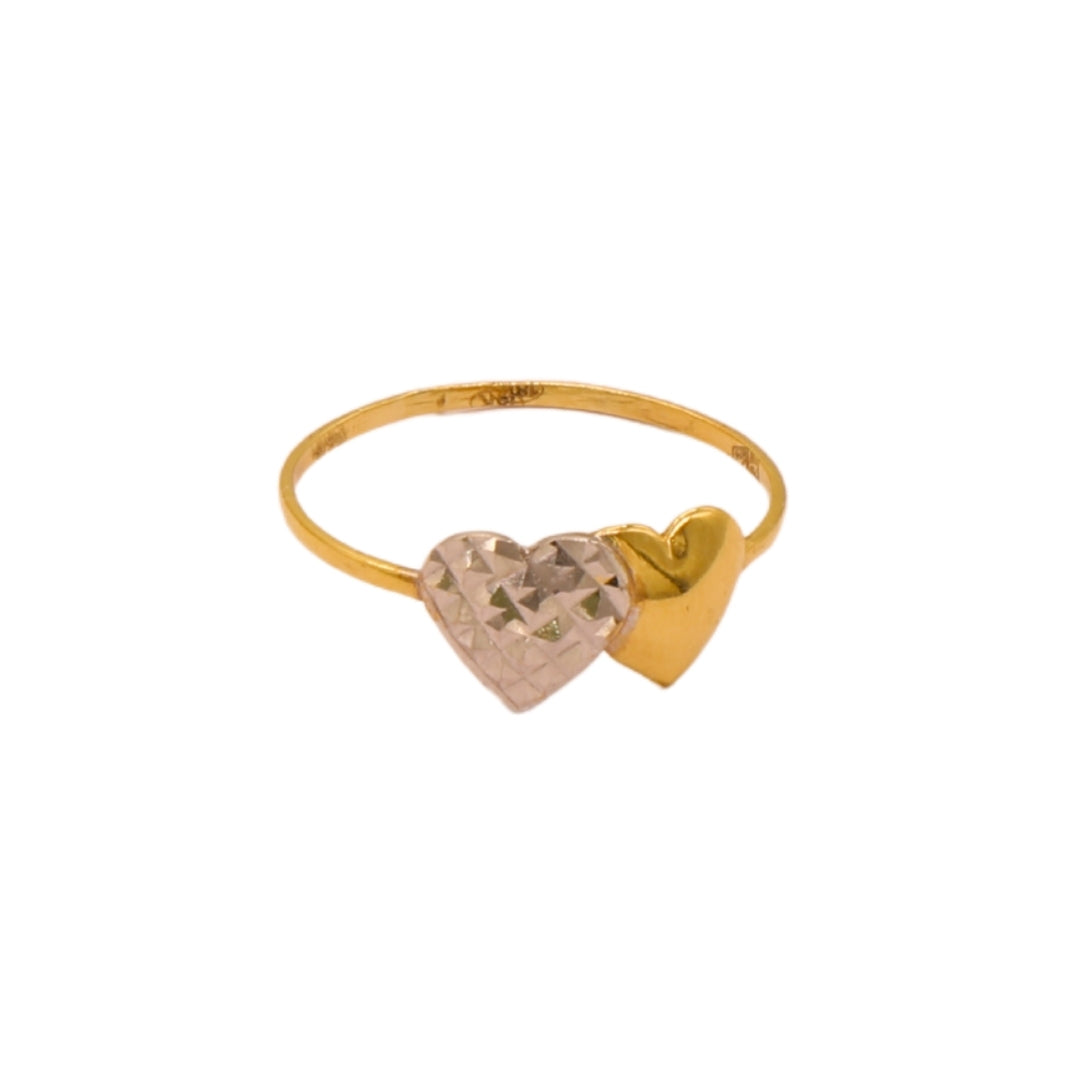 Gold 18KT Dual Heart Ring