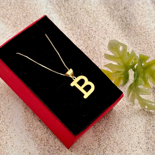 Gold 18KT 'B,D,J,K,L,M,T' Initial Necklace