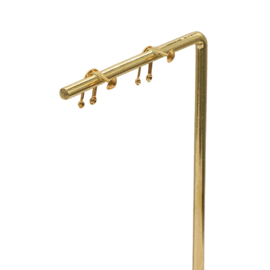 Gold 18KT Double-Bar Dangle Earrings