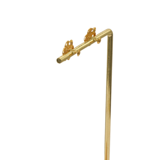 Gold 18KT Floral Stud Earrings