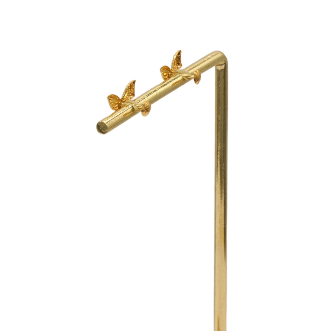 Gold 18KT Butterfly Stud Earrings