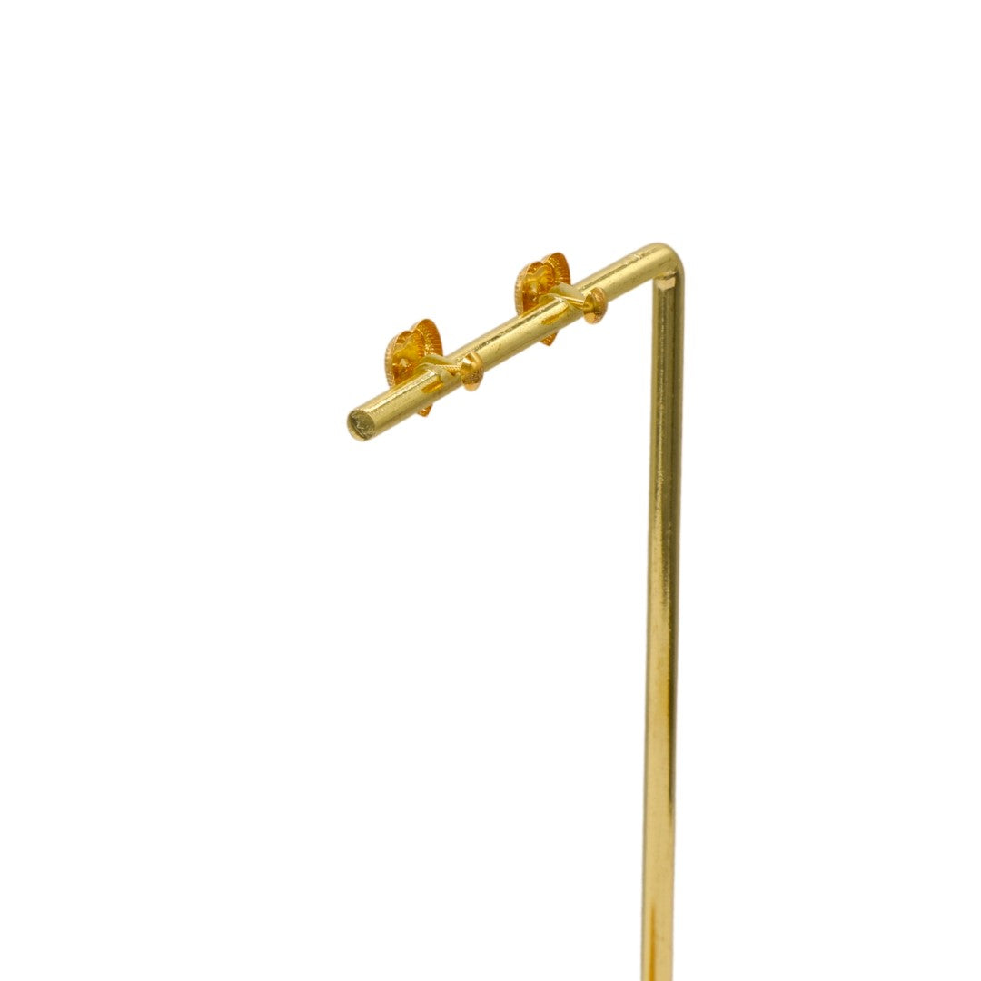 Gold 18KT Heart Shaped Stud Earrings