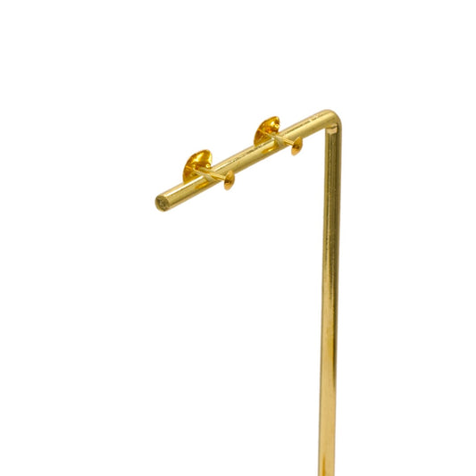 Gold 18KT Textured Heart Stud Earrings