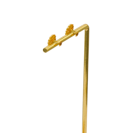 Gold 18KT Intricate Flower Stud Earrings