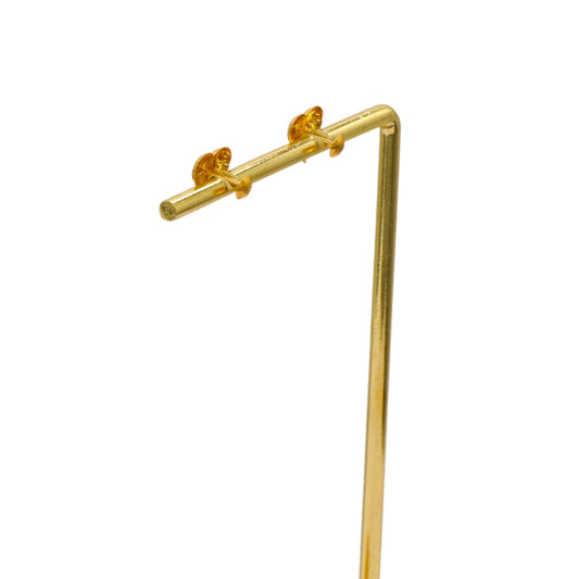 Gold 18KT Heart Cut Stud Earrings