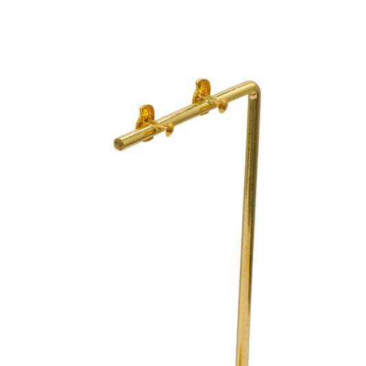 Gold 18KT Fan Pattern Stud Earrings