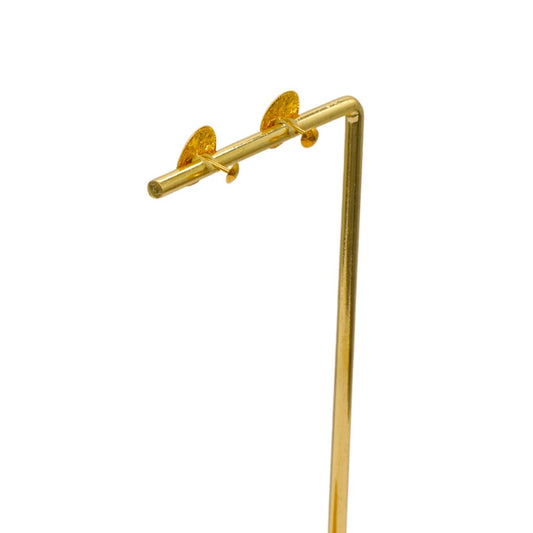 Gold 18KT Ottoman Coin Style Stud Earrings