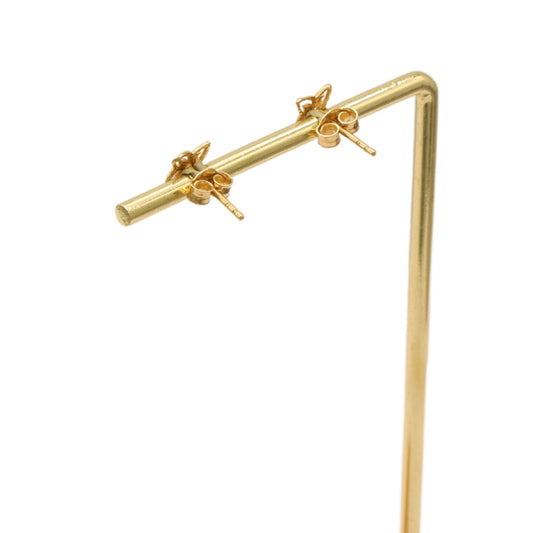 Gold 18KT Floral Stud Earrings