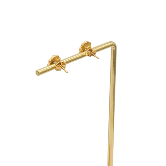 Gold 18KT Floral Stud Earrings