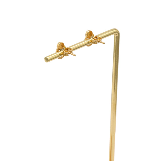 Gold 18KT Circle Studded Earrings