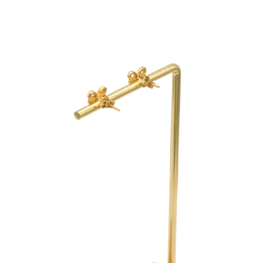 Gold 18KT Butterfly Studded Earrings