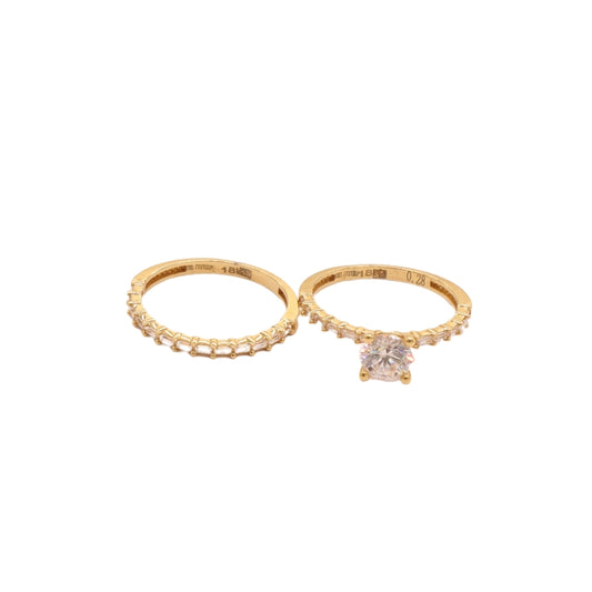 Gold 18KT Baguette Solitaire Ring