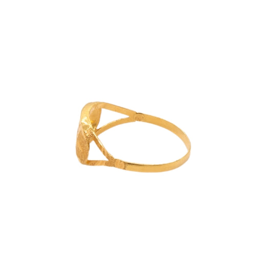 Gold 18KT Star Pattern Ring