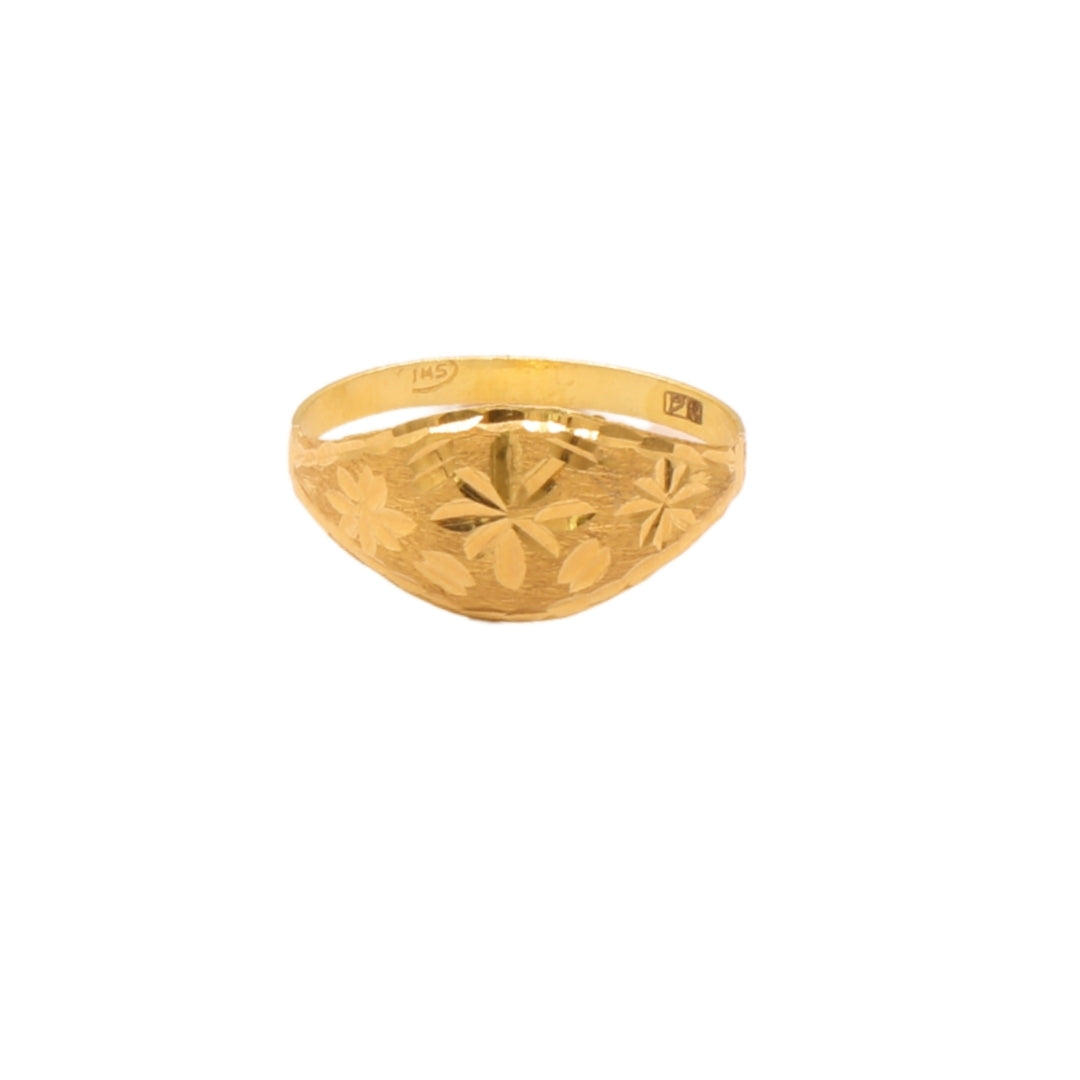 Gold 18KT Floral Dome Ring