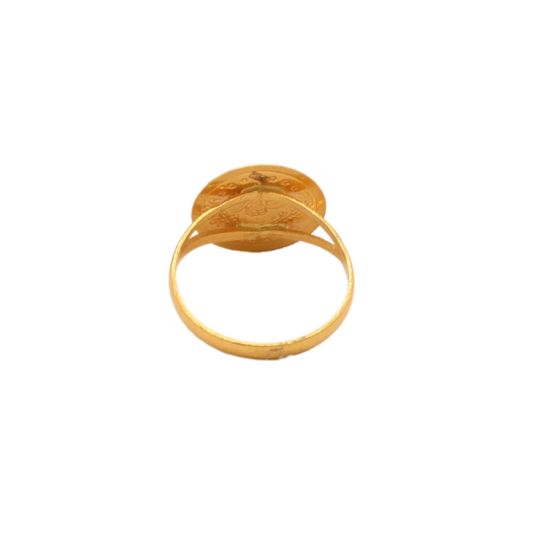 Gold 21KT Coin Design Ring