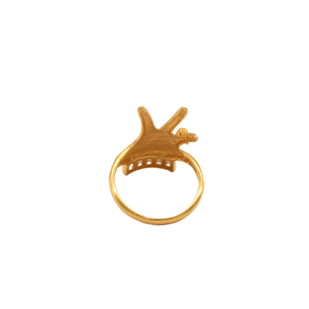 Gold 21KT Crown Design Ring