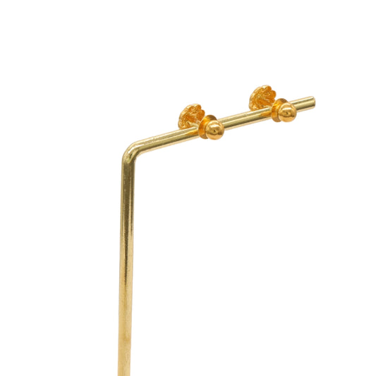 Gold 22KT Mini Floral Stud Earrings