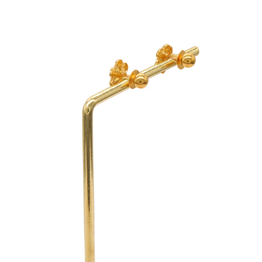 Gold 22KT Cluster Flower Stud Earrings