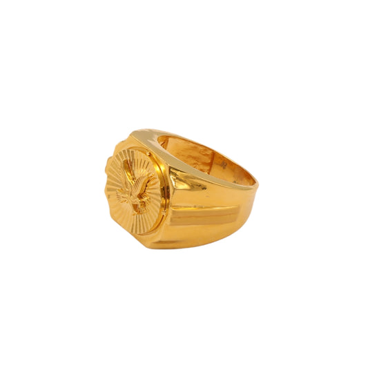 Gold 22KT Men's Eagle Design Ring