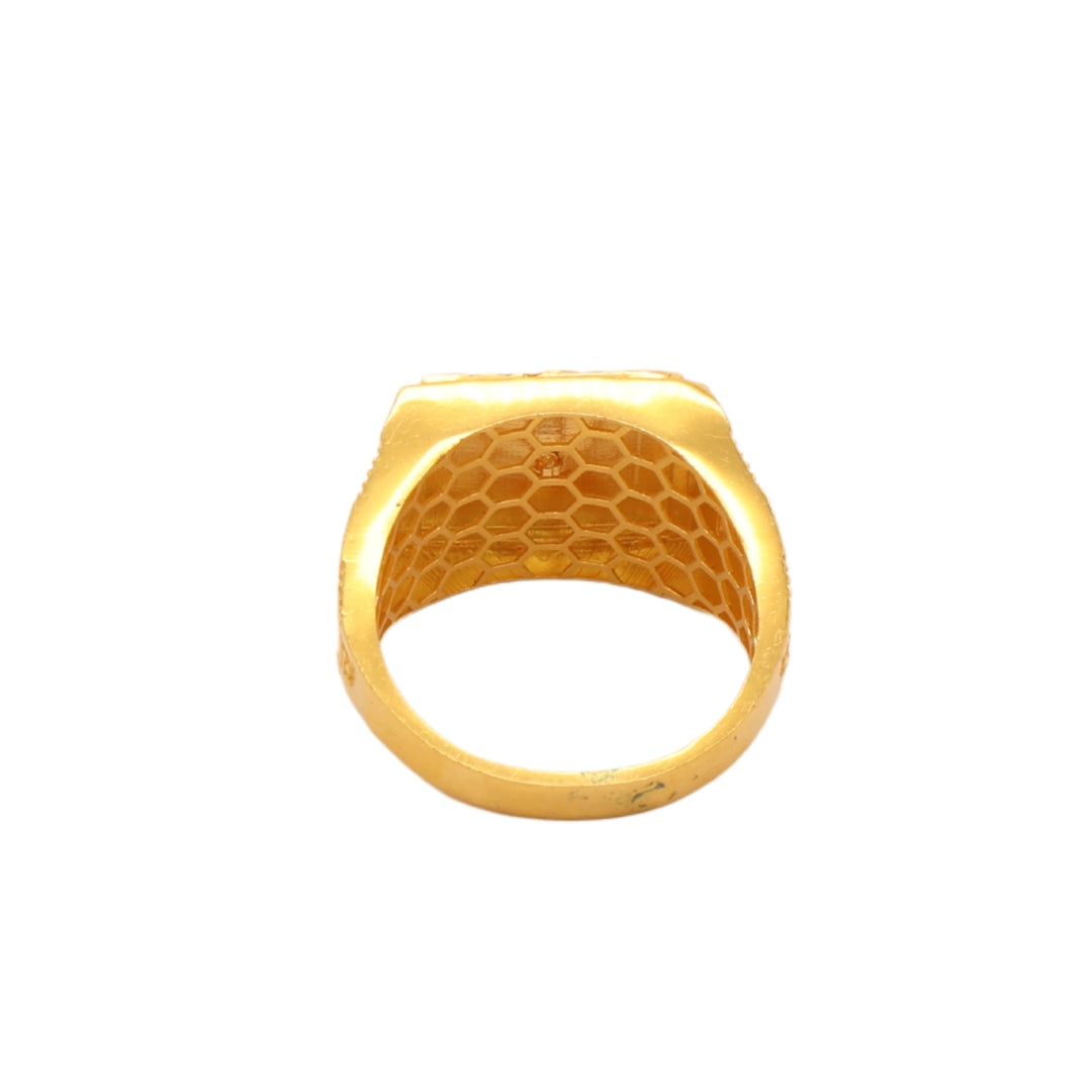 Gold 22KT Men's Cross Design Ring