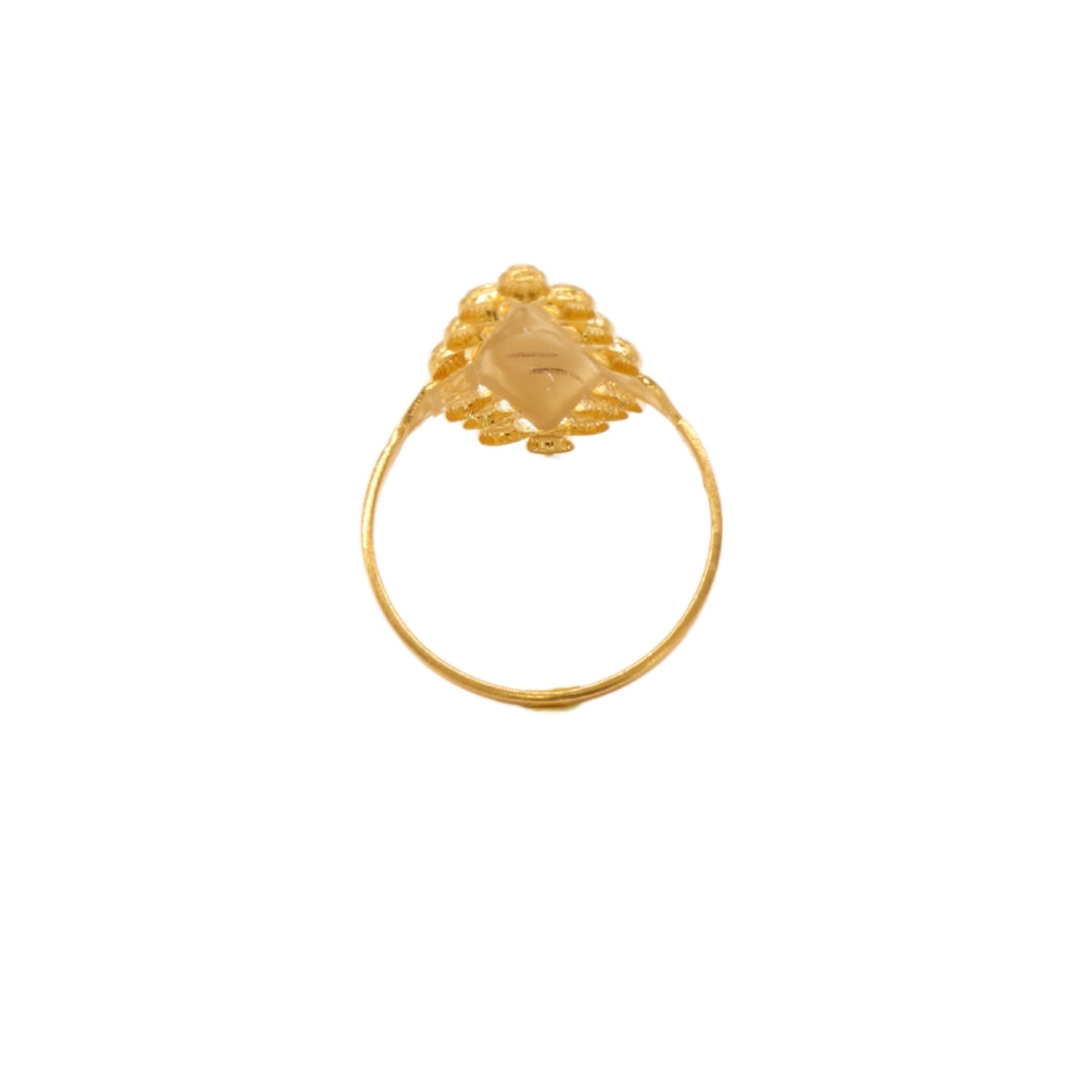 Gold 22KT Diamond-Cut Motif Ring