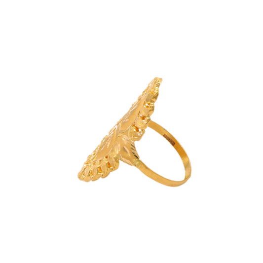 Gold 22KT Dual Drop Motif Ring