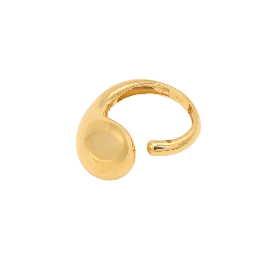 Gold 18KT Glossy Dome Statement Ring