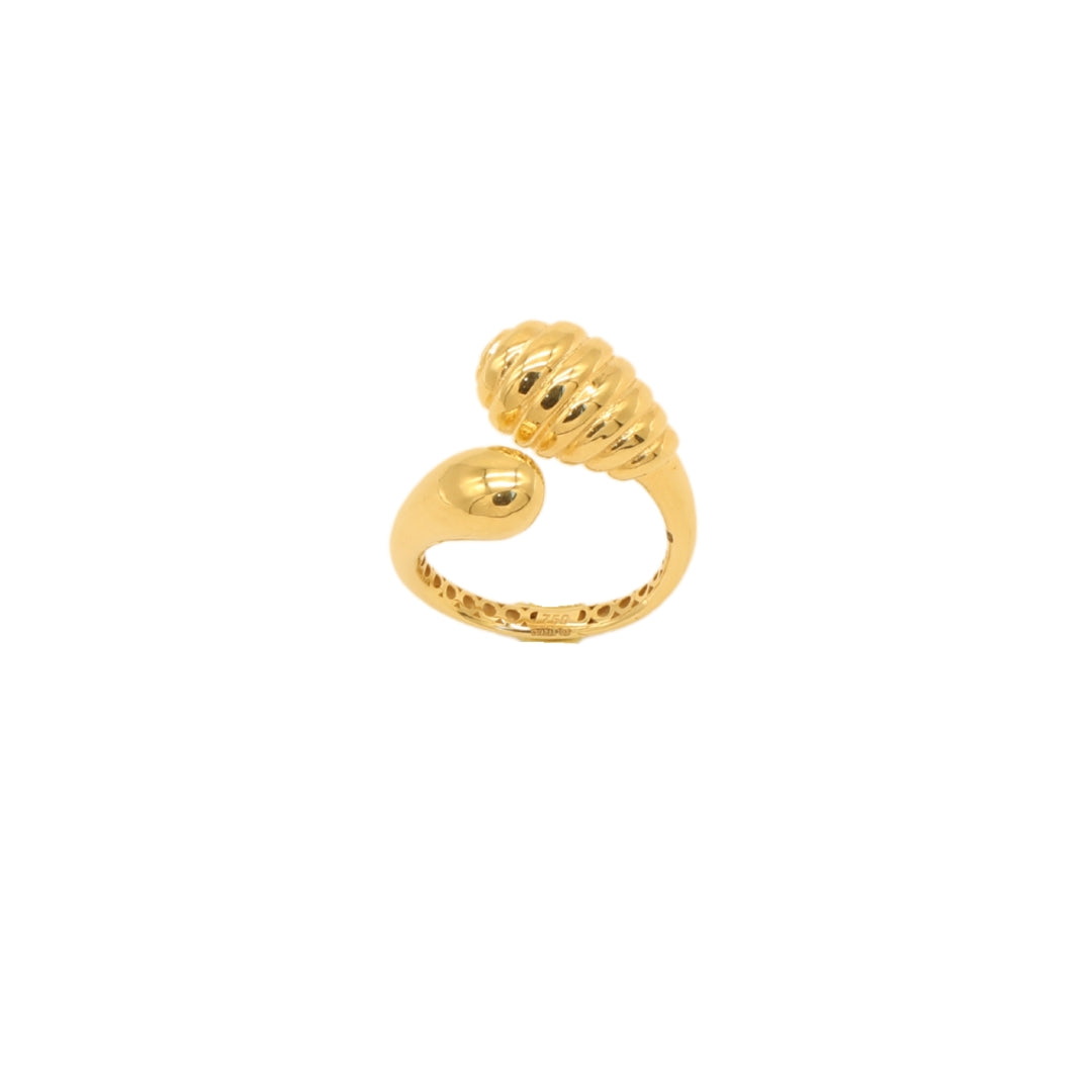 Gold 18KT Spiral Dome Designer Ring