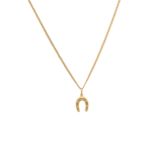 Gold 18KT 20 Inches Horseshoe Pendant Necklace