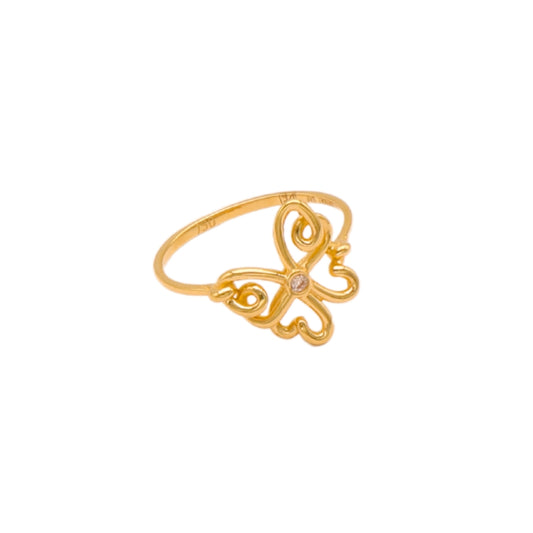 Gold 18KT Butterfly Design Ring