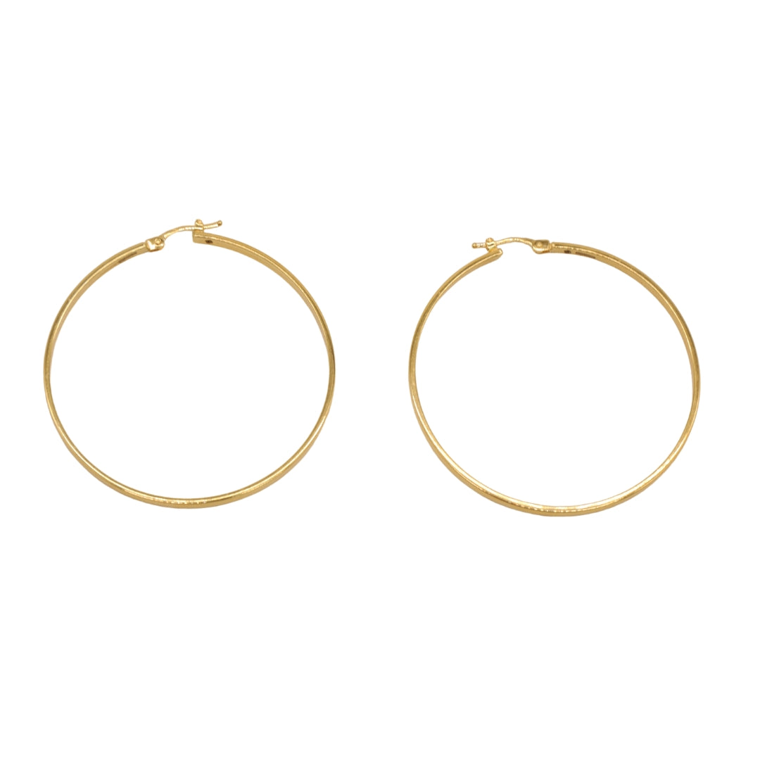 Gold 18KT Classic Hoop Earrings