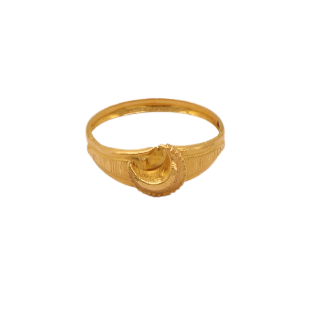 Gold 18KT Crescent Moon Ring
