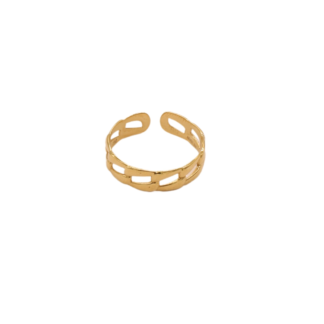 Gold 18KT Chain Link Design Ring