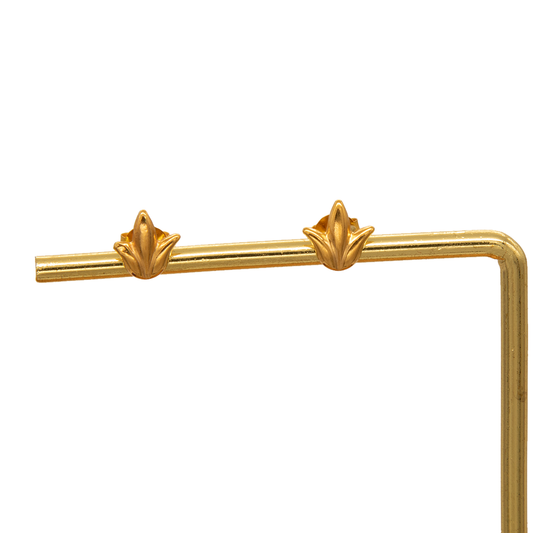 Gold 18KT Floral Shaped Earrings